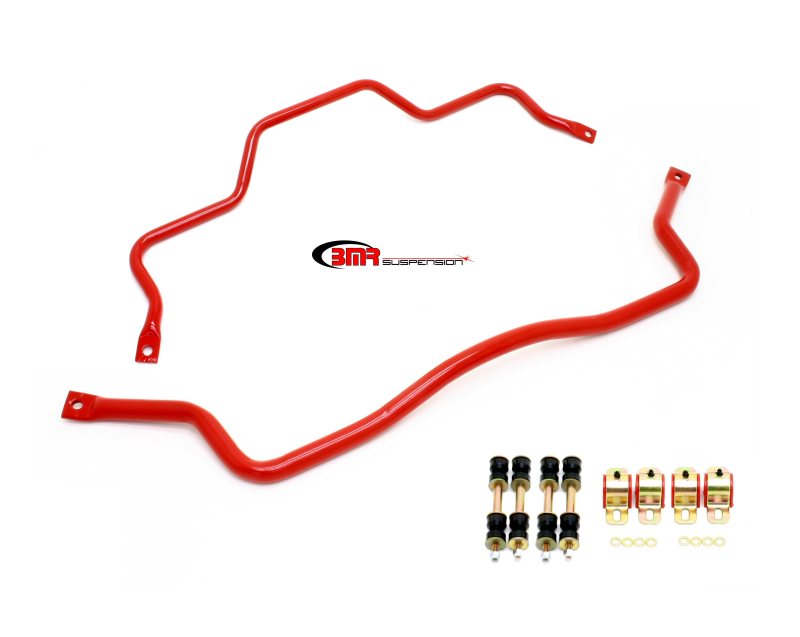 BMR 93-02 F-Body Front & Rear Sway Bar Kit w/ Bushings - Red - DTX Performance