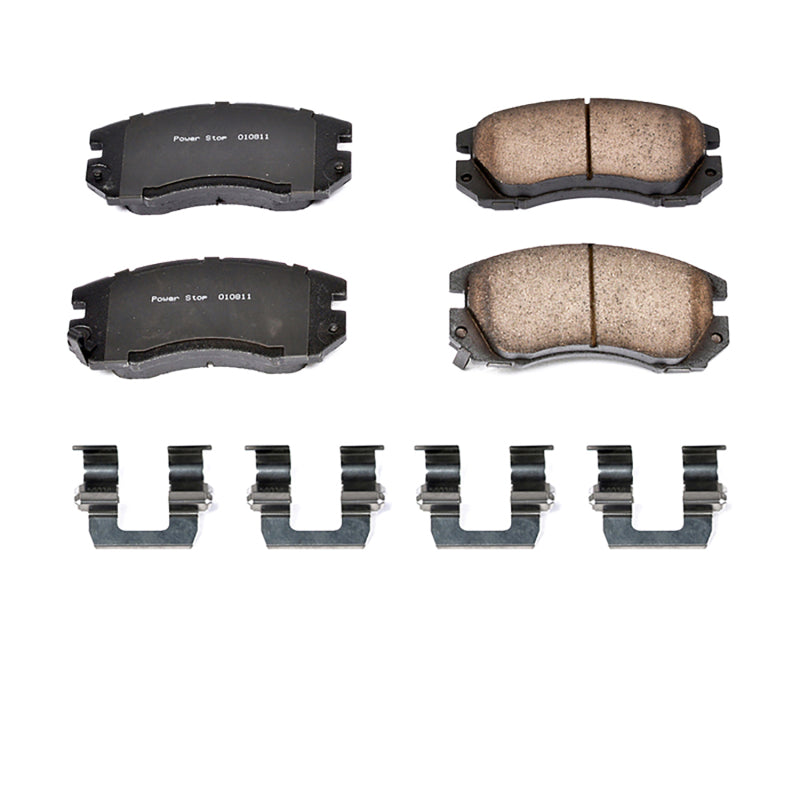 Power Stop 91-94 Subaru Legacy Front Z17 Evolution Ceramic Brake Pads w/Hardware - DTX Performance