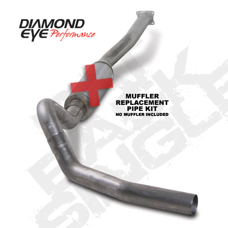 Diamond Eye KIT 4in CB SGL MFLR RPLCMENT PIPE SS 01-05 CHEVY/GMC 6.6L 2500/3500 - DTX Performance