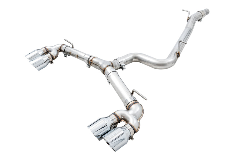 AWE Tuning MK7.5 Golf R Track Edition Exhaust w/Chrome Silver Tips 102mm - DTX Performance