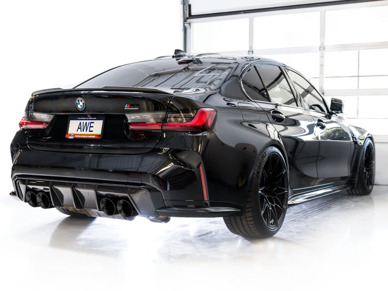 AWE SwitchPath Catback Exhaust for BMW G8X M3/M4 - Diamond Black Tips - DTX Performance