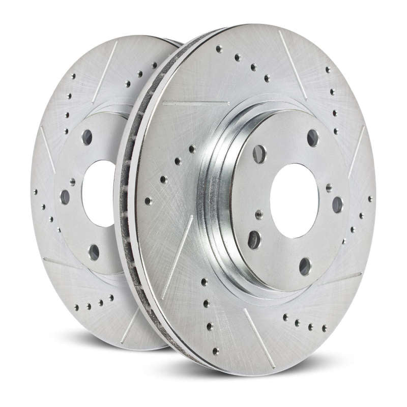 Power Stop 06-09 Cadillac XLR Rear Evolution Drilled & Slotted Rotors - Pair - DTX Performance