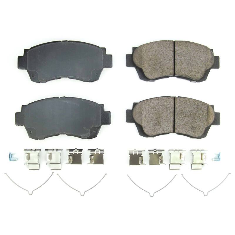 Power Stop 98-03 Toyota Sienna Front Z17 Evo Ceramic Brake Pads w/Hardware - DTX Performance