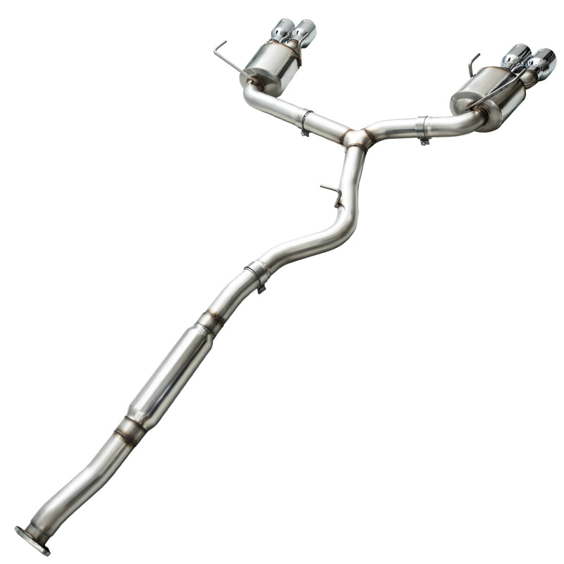 AWE Tuning 2015+ Subaru WRX VA Sedan Touring Edition Exhaust - Chrome Silver Tips (102mm) - DTX Performance