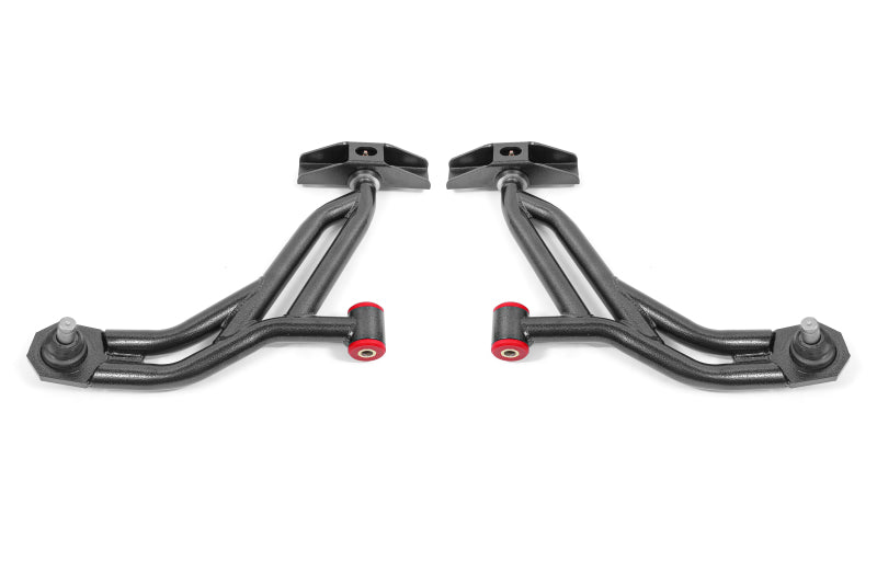 BMR 10-14 Ford Mustang / Shelby GT500 Non-Adj. Lower A-Arms (Poly/Delrin) - Black Hammertone - DTX Performance