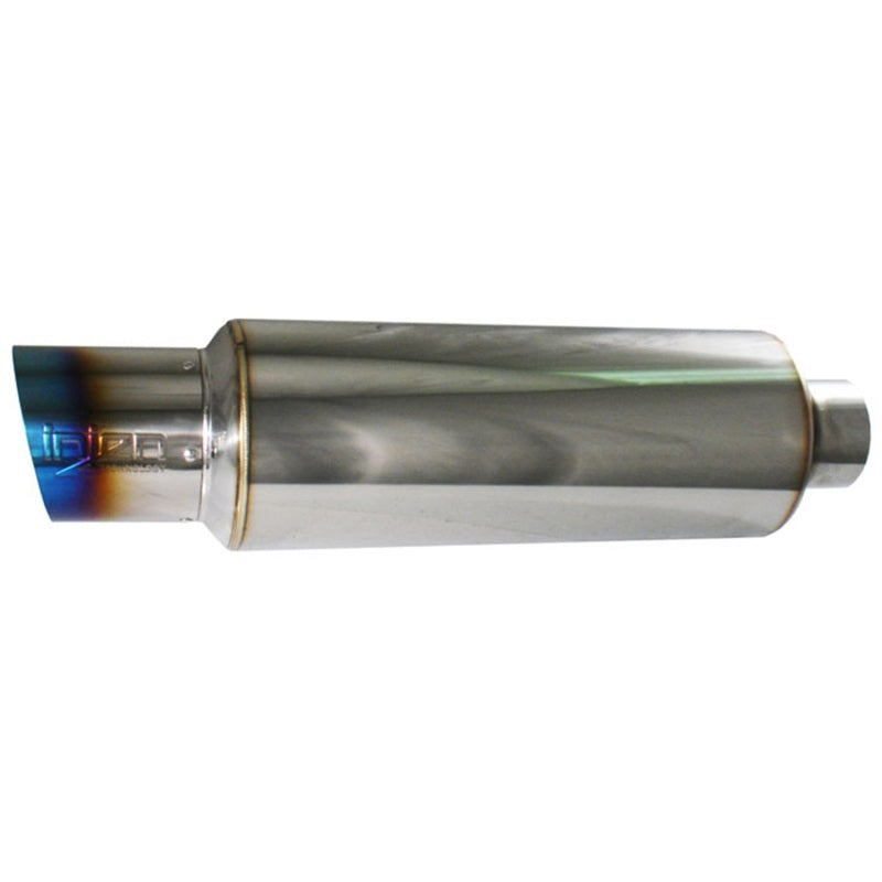 Injen 2 3/8 Universal Muffler w/Titanium burnt rolled Tip and stainless steel resonated inner wall - DTX Performance