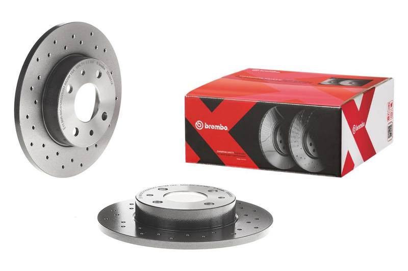 Brembo 13-16 Porsche Boxster/14-16 Cayman Front Drilled UV Coated Rotor - DTX Performance