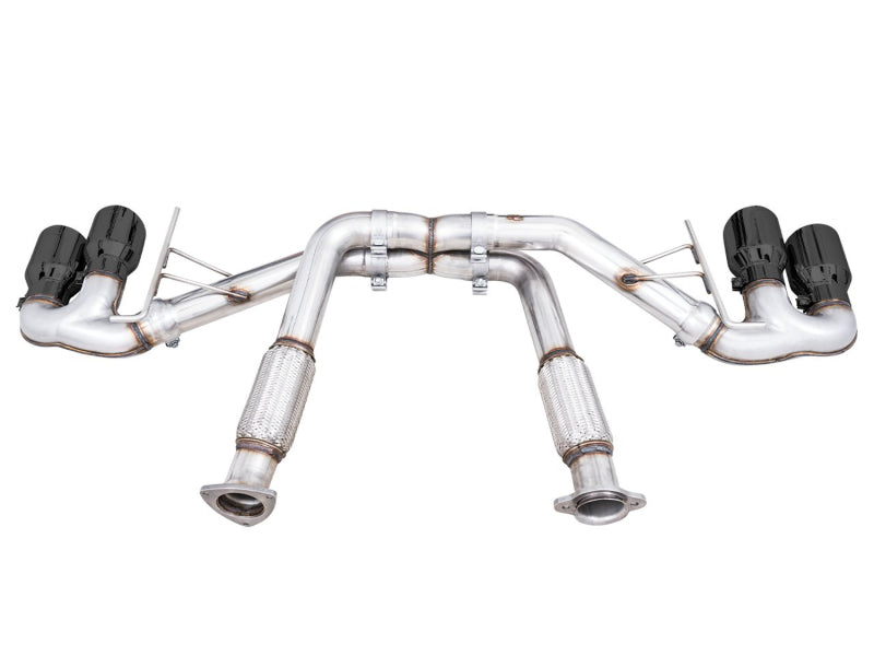 AWE Tuning 2020 Chevrolet Corvette (C8) Track Edition Exhaust - Quad Diamond Black Tips - DTX Performance