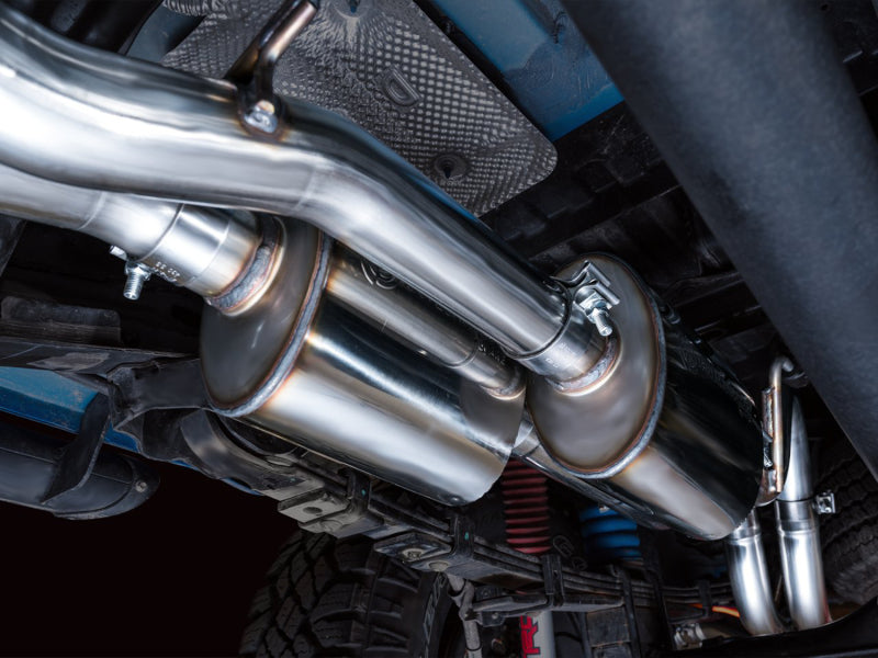 AWE 16-22 Toyota Tacoma 0FG Catback Exhaust w/ BashGuard - Dual Diamond Black Tips - DTX Performance