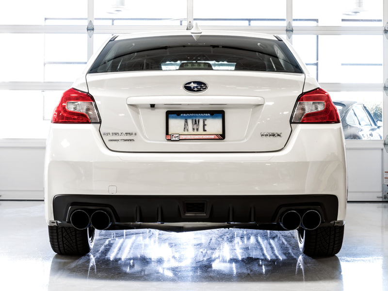 AWE Tuning 2015+ Subaru WRX VA Sedan Touring Edition Exhaust - Diamond Black Tips (102mm) - DTX Performance