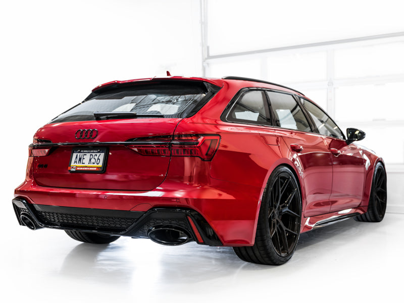 AWE Tuning 21-23 Audi C8 RS6/RS7 SwitchPath Cat-back Exhaust - Diamond Black Tips - DTX Performance