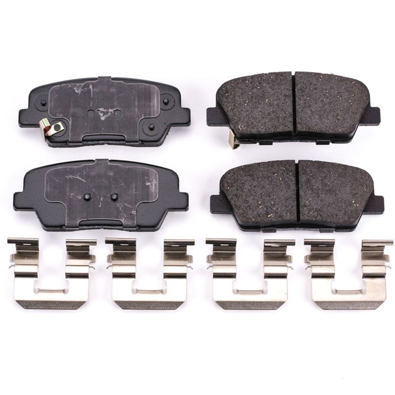 Power Stop 2010 Hyundai Genesis Rear Z17 Evolution Ceramic Brake Pads w/Hardware - DTX Performance