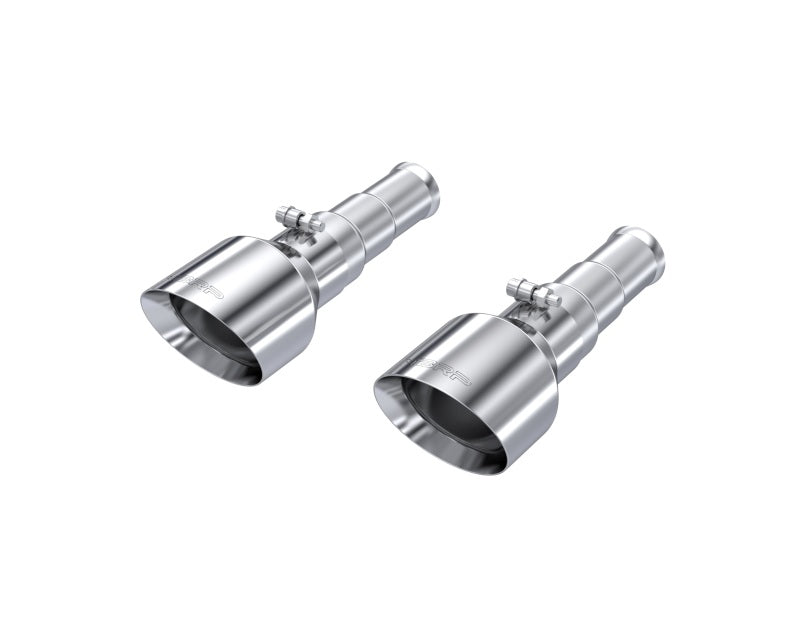 MBRP 19-24 Ram 1500 5.7L Hemi 3in Inlet 5in OD Dual Wall Angle Cut T304 SS Exhaust Tips - Pairs - DTX Performance