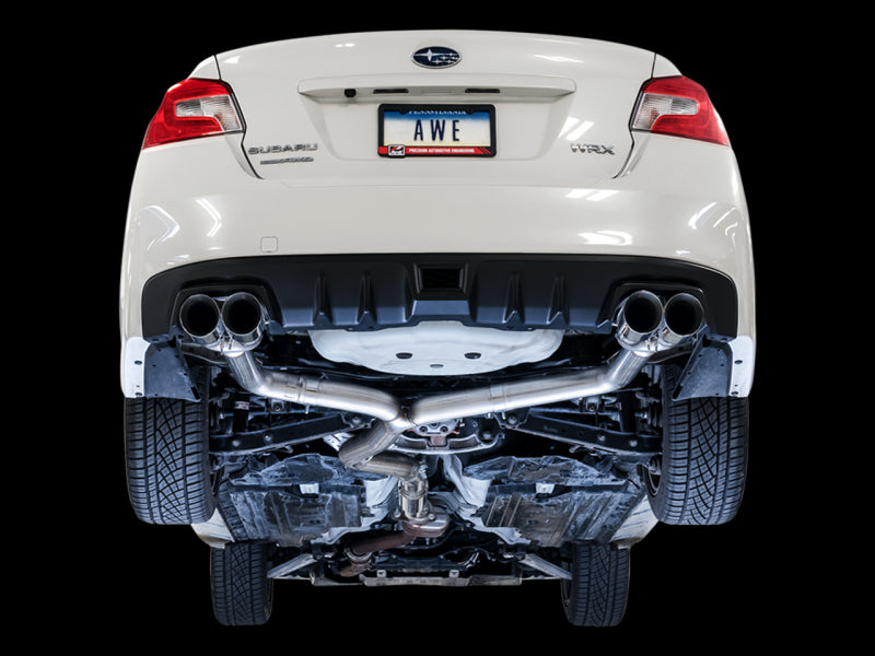 AWE Tuning Subaru WRX/STI VA/GV Sedan Track Edition Exhaust - Diamond Black Tips (102mm) - DTX Performance