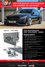 Load image into Gallery viewer, CSF 2015+ Mercedes Benz C63 AMG (W205) Front Mount Heat Exchanger w/Rock Guard - DTX Performance