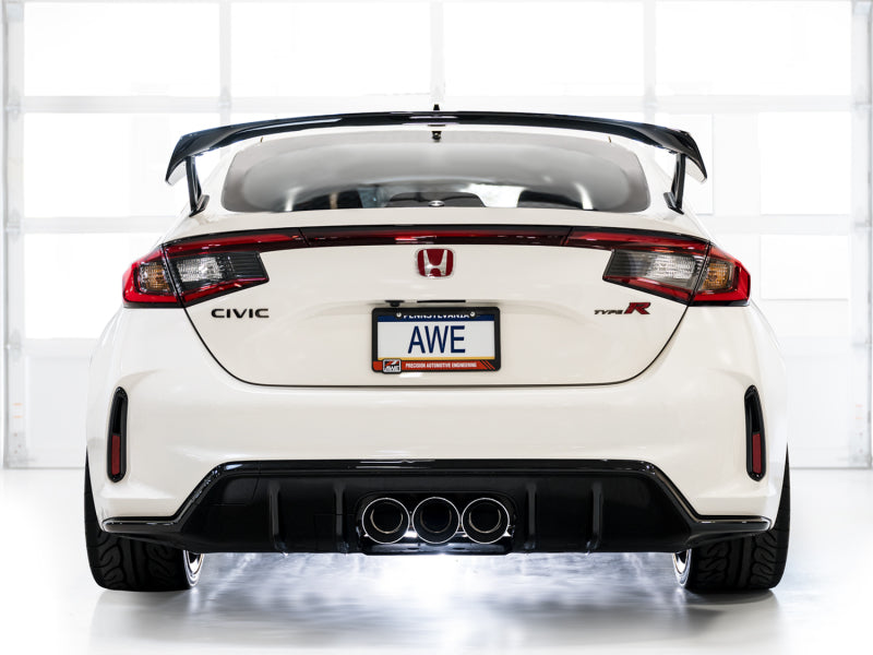 AWE Tuning 2023 Honda Civic Type R FL5 Track Edition Exhaust w/ Triple Chrome Silver Tips - DTX Performance