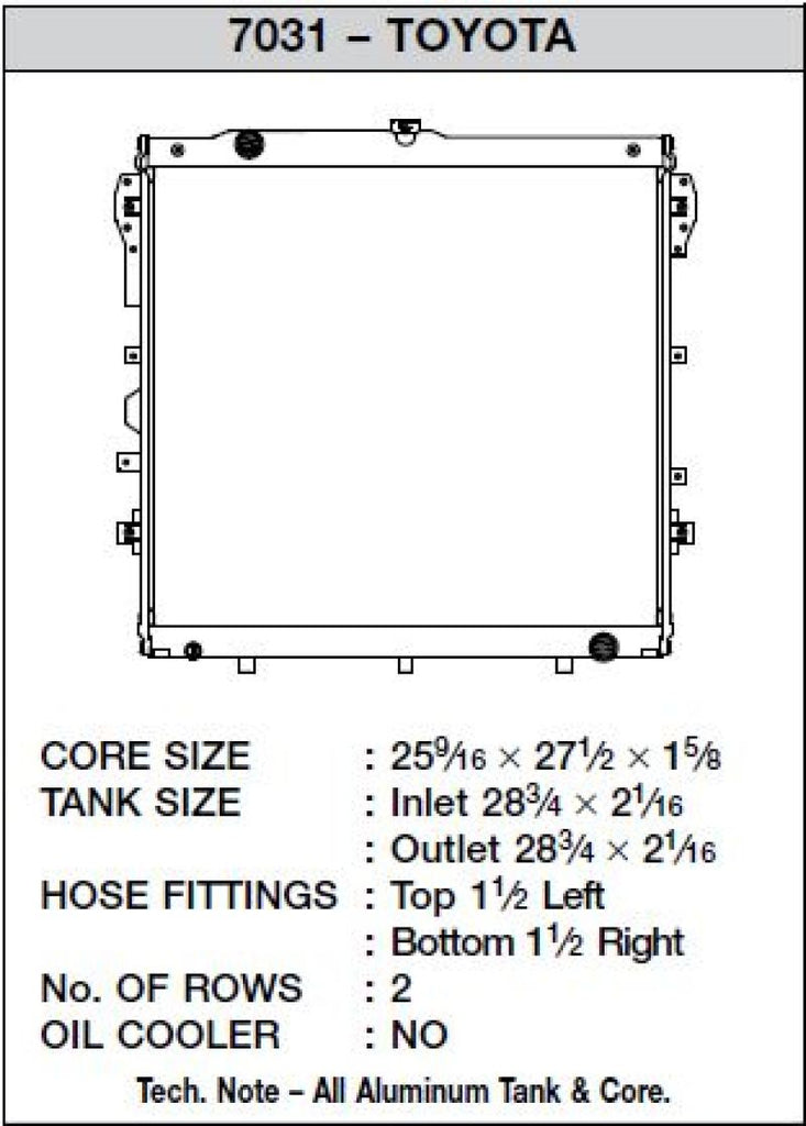 CSF 07-19 Toyota Tundra 5.7L Radiator - DTX Performance