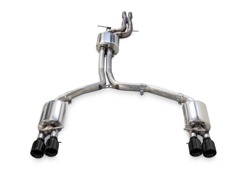 AWE Tuning Audi C7.5 A6 3.0T Touring Edition Exhaust - Quad Outlet Diamond Black Tips - DTX Performance