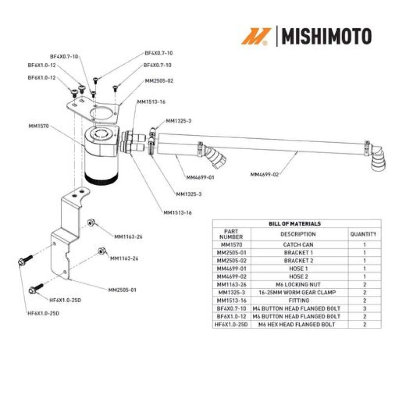 Mishimoto 2024+ Ford Mustang V8 Oil Catch Can - PCV Side - DTX Performance