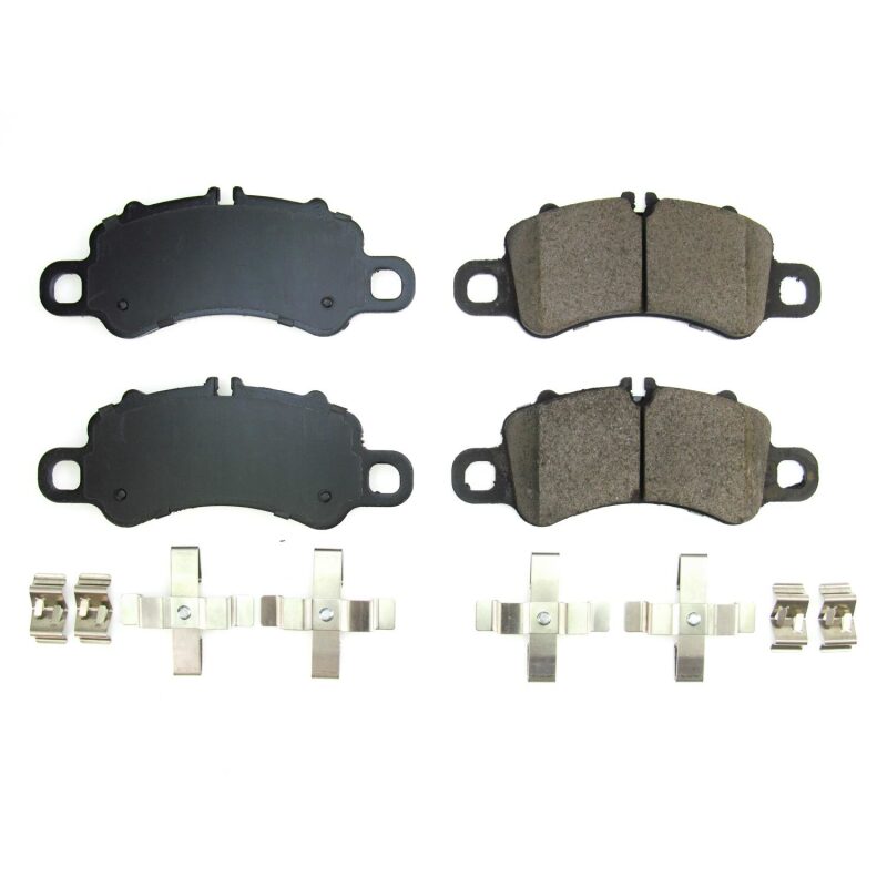 Power Stop 17-18 Porsche 718 Boxster Front Z17 Evolution Ceramic Brake Pads w/Hardware - DTX Performance