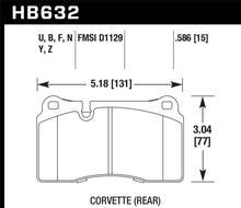 Load image into Gallery viewer, Hawk 06-10 VW Touareg Front /09-11 Corvette Z06/ZR-1 (w/Carbon Ceramic Brake Package and Iron rotors - DTX Performance