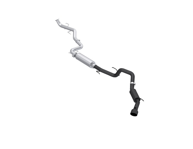 MBRP 2024 Toyota Tacoma 2.4L (Excl Leaf Spring) 3in Cat-Back Single Exit Blk-Coated Aluminized Steel - DTX Performance