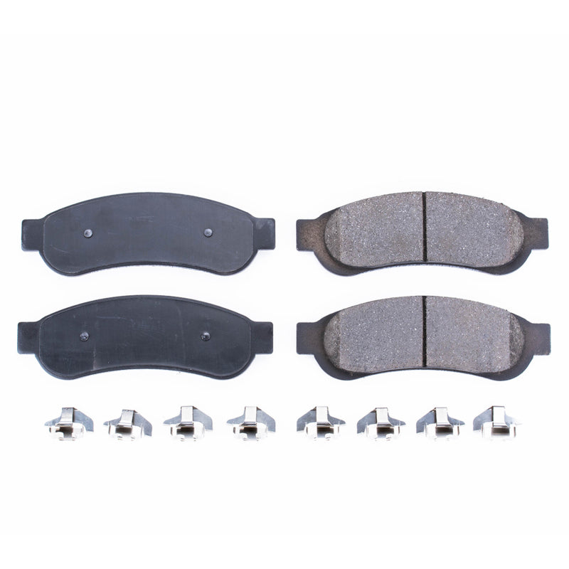 Power Stop 10-12 Ford F-250 Super Duty Rear Z17 Evolution Ceramic Brake Pads w/Hardware - DTX Performance