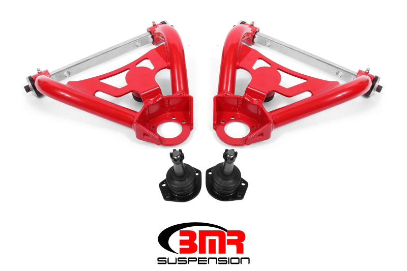 BMR 64-72 A-Body Pro-Touring Upper A-Arms w/ Tall Ball Joint (Delrin) - Red - DTX Performance