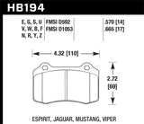 Hawk 2010 Camaro SS HT-14 Race Rear Brake Pads