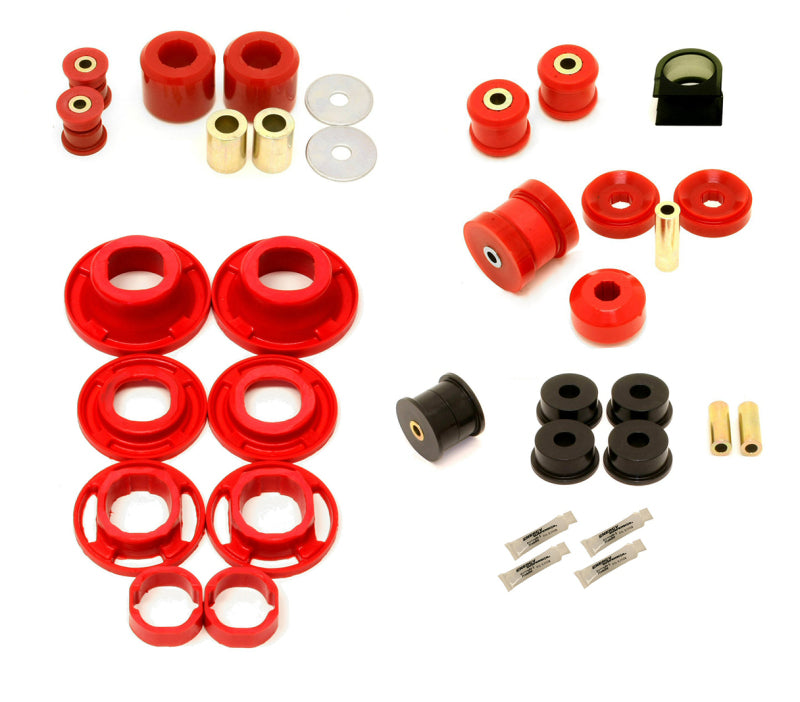 BMR 12-15 5th Gen Camaro Street Version Total Suspension Bushing Kit (BK041/BK021/BK022) - Black/Red - DTX Performance