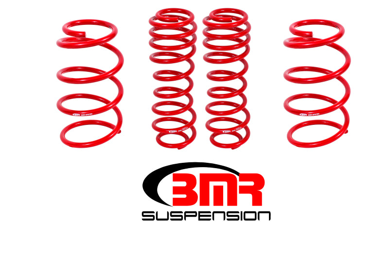 BMR 07-14 Shelby GT500 Drag Lowering Springs (Set Of 4) - Red - DTX Performance