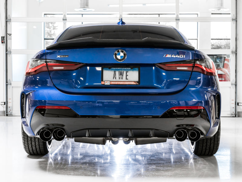 AWE Tuning 2019+ BMW M340i (G20) Track Edition Exhaust - Quad Diamond Black Tips - DTX Performance