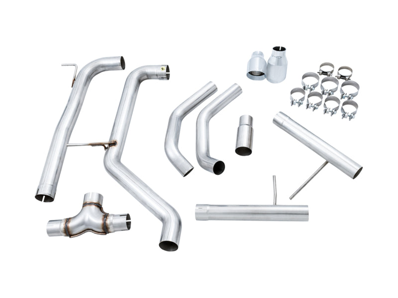 AWE Tuning 18-21 Volkswagen Jetta GLI Mk7 Track Edition Exhaust - Chrome Silver Tips (Fits OEM DP) - DTX Performance