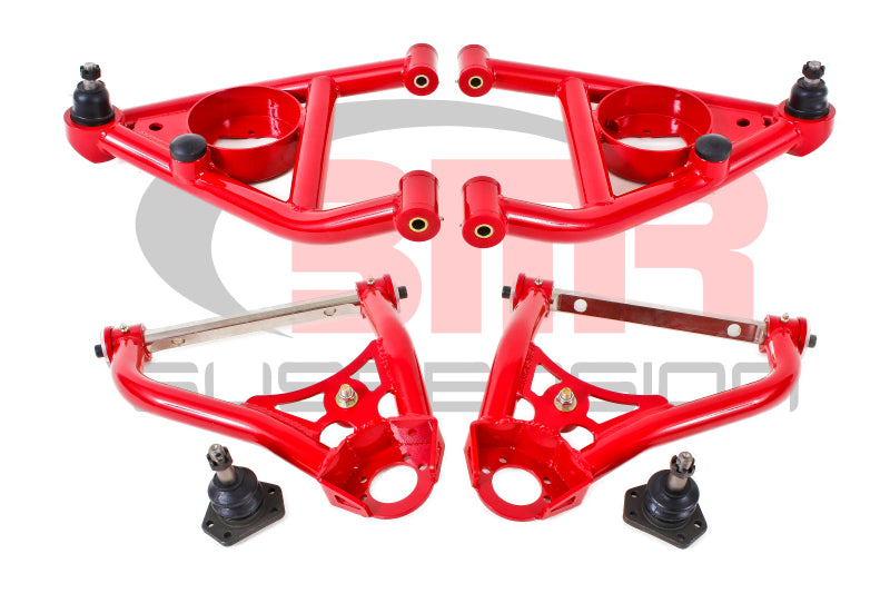 BMR 67-69 1st Gen F-Body Upper And Lower A-Arm Kit - Red - DTX Performance