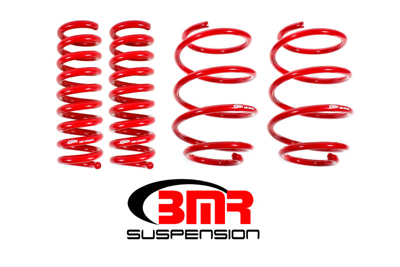 BMR 16-17 6th Gen Camaro V8 Performance Version Lowering Springs (Set Of 4) - Red - DTX Performance