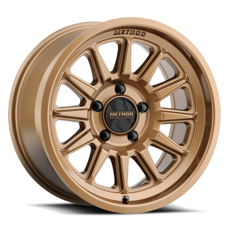 Method MR323 17x8.5 / 5x5 BP / 0ET / 4.72in BS / 71.5mm CB - Gloss Bronze Wheel - DTX Performance