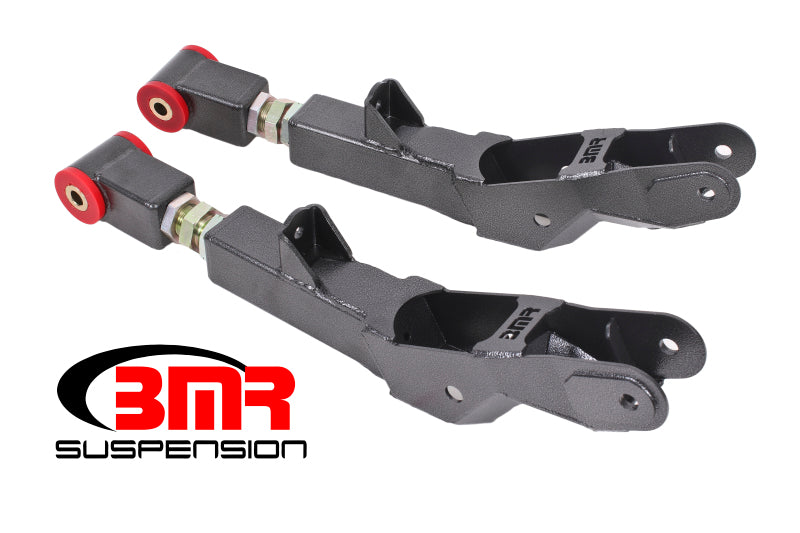 BMR 10-15 5th Gen Camaro Rear Lower Control Arms On-Car Adj. (Polyurethane) - Black Hammertone - DTX Performance