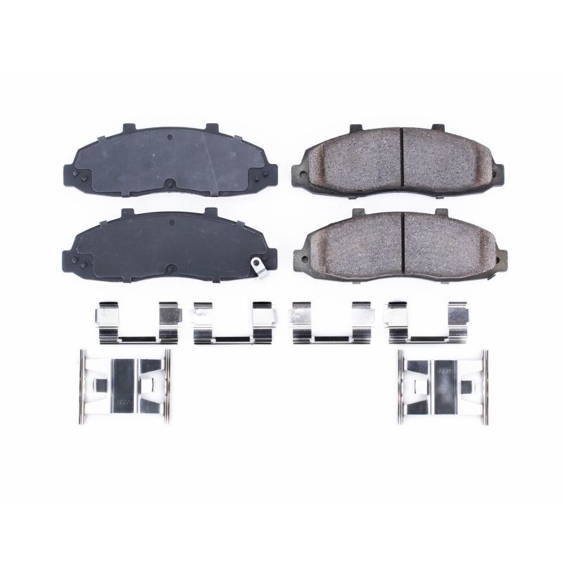 Power Stop 97-03 Ford F-150 Front Z17 Evolution Ceramic Brake Pads w/Hardware - DTX Performance