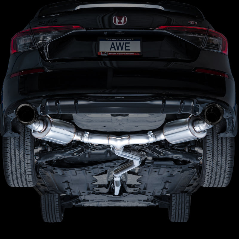 AWE Tuning 22+ Honda Civic Si/Acura Integra Touring Edition Catback Exhaust - Dual Diamond Black Tip - DTX Performance