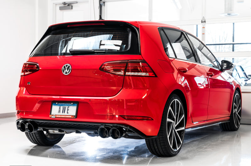 AWE Tuning MK7.5 Golf R SwitchPath Exhaust w/Diamond Black Tips 102mm - DTX Performance