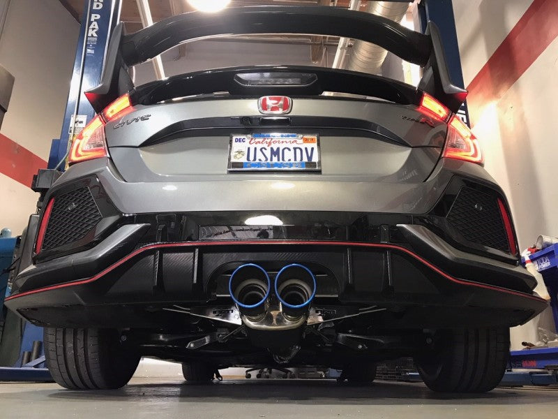 Injen 17-19 Honda Civic Type-R 3in SS Cat-Back Exhaust w/ Dual Burnt Titanium Tips - DTX Performance