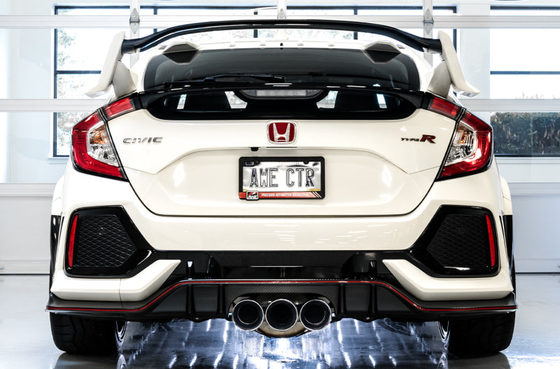 AWE Tuning 2017+ Honda Civic Type R Track Edition Exhaust w/Front Pipe & Triple Chrome Silver Tips - DTX Performance