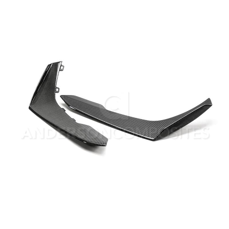 Anderson Composites 17-18 Chevy Camaro ZL1 1LE Type-LE Carbon Fiber Front Bumper Canards - DTX Performance