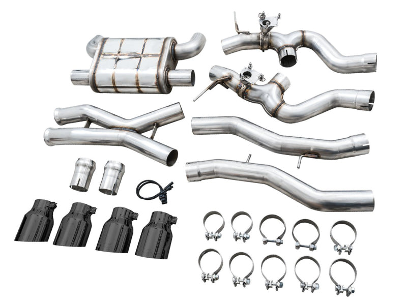 AWE SwitchPath Catback Exhaust for BMW G8X M3/M4 - Diamond Black Tips - DTX Performance