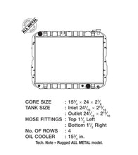 Load image into Gallery viewer, CSF 81-87 Toyota Landcruiser 4.2L A/T 4 Row All Metal Radiator - DTX Performance