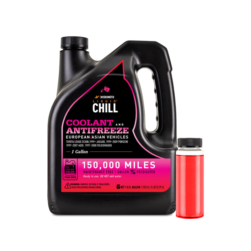 Mishimoto Liquid Chill EG Coolant, European/Asian Vehicles, Pink/Red - DTX Performance