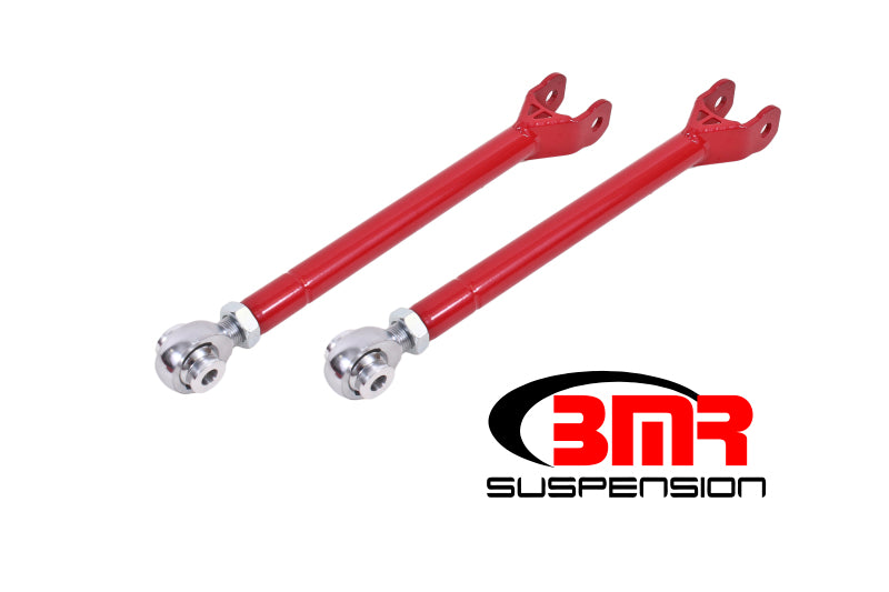 BMR 08-17 Challenger Lower Trailing Arms w/ Single Adj. Rod Ends - Red - DTX Performance