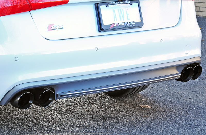 AWE Tuning Audi C7 / C7.5 S6 4.0T Touring Edition Exhaust - Diamond Black Tips - DTX Performance