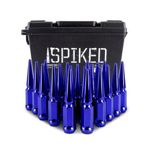 Load image into Gallery viewer, Mishimoto Steel Spiked Lug Nuts M12x1.5 20pc Set - Blue - DTX Performance