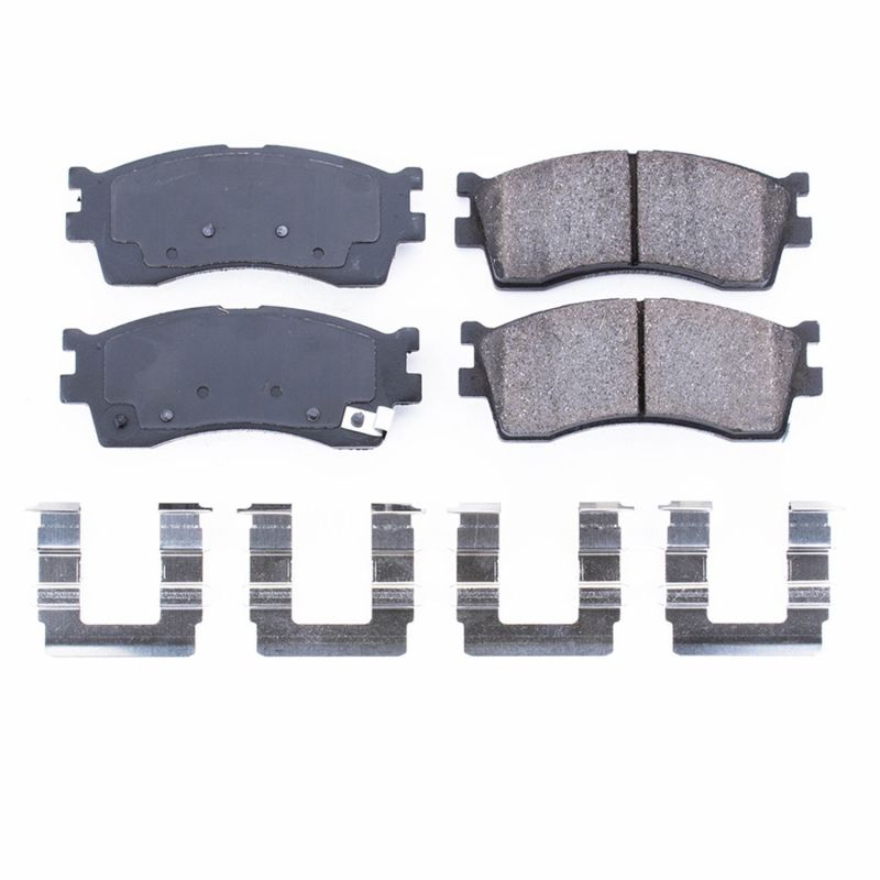 Power Stop 02-05 Kia Rio Front Z17 Evolution Ceramic Brake Pads w/Hardware - DTX Performance